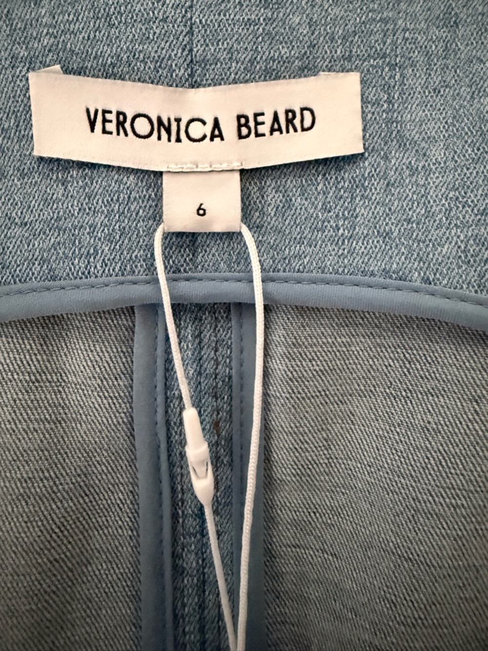 Veronica Beard Alvina Denim Vest NWT Size 6 in Blue Mirage - Picture 5 of 13